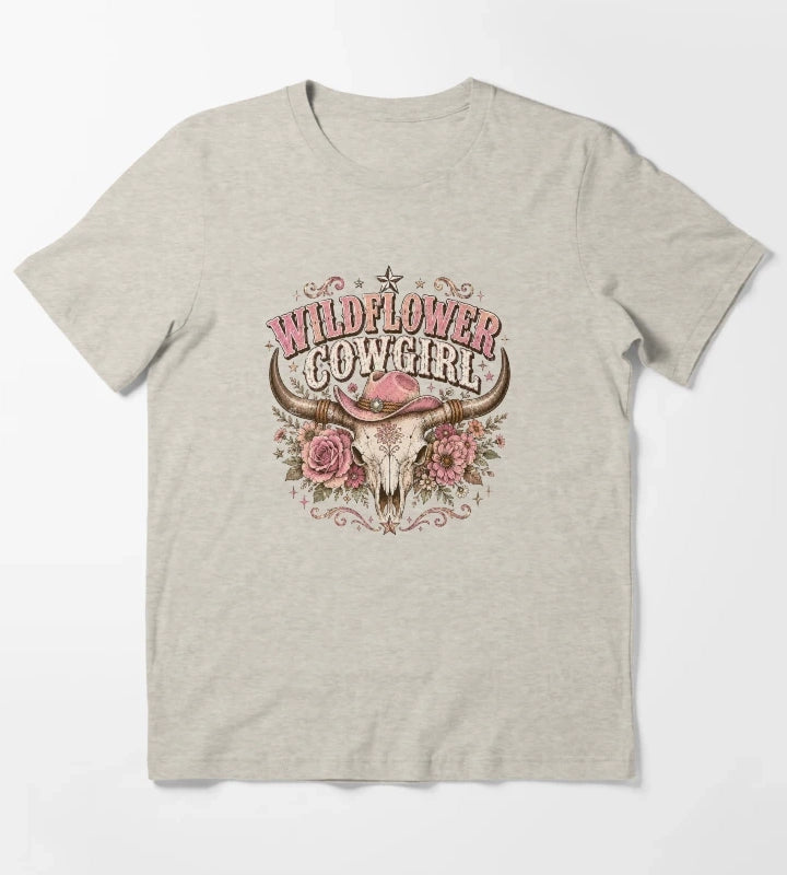Wildflower cowgirl with rustic charm T-Shirt Cream