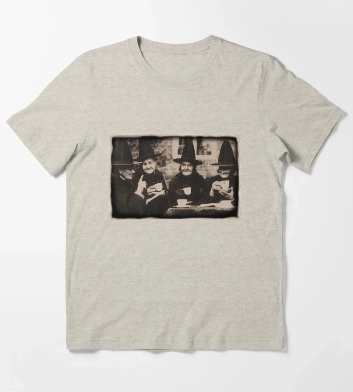 Witches Tea Party old black white T-Shirt Cream