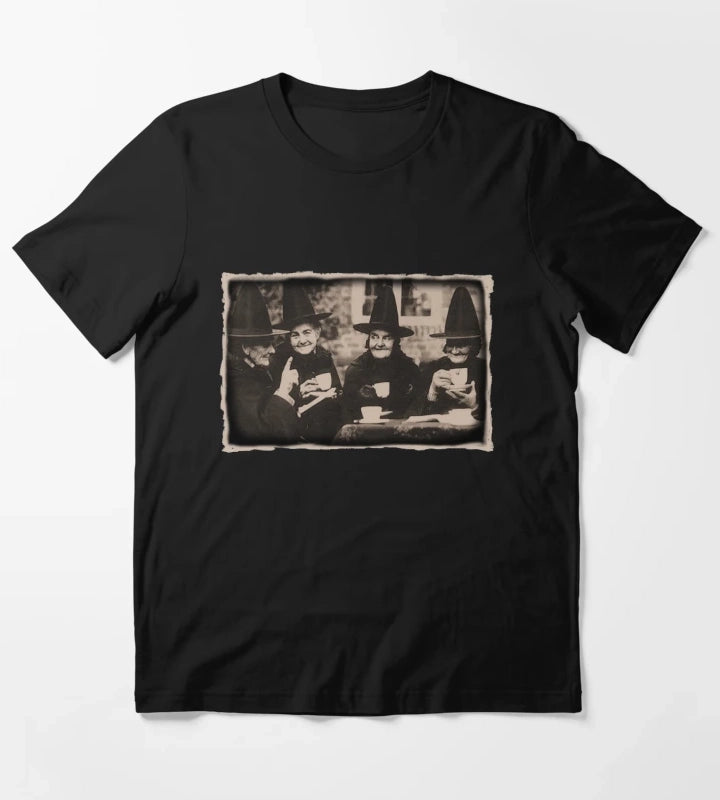 Witches Tea Party old black white T-Shirt