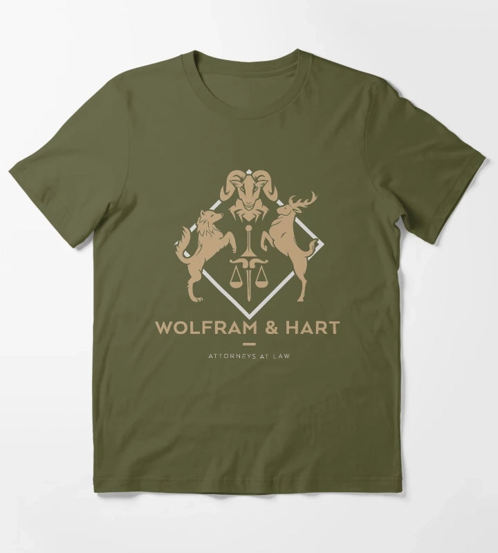 Wolfram and Hart T-Shirt Olive Green
