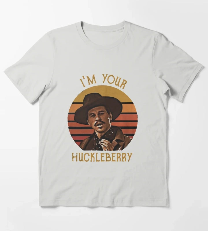 Women My Favorite Doc Holliday Tombstone IM Your Huckleberry Vintage MenS Retro Vintage T-Shirt Light Grey