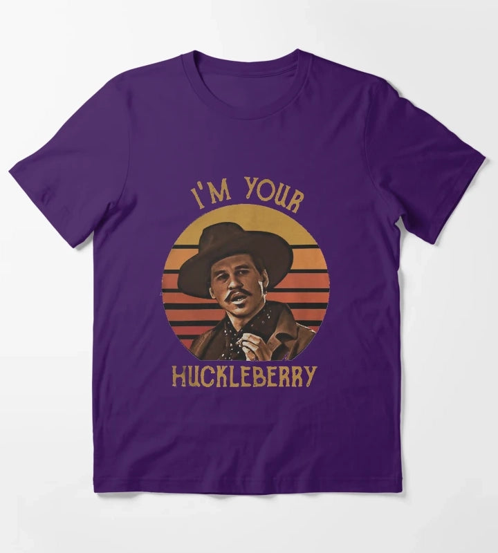 Women My Favorite Doc Holliday Tombstone IM Your Huckleberry Vintage MenS Retro Vintage T-Shirt Purple