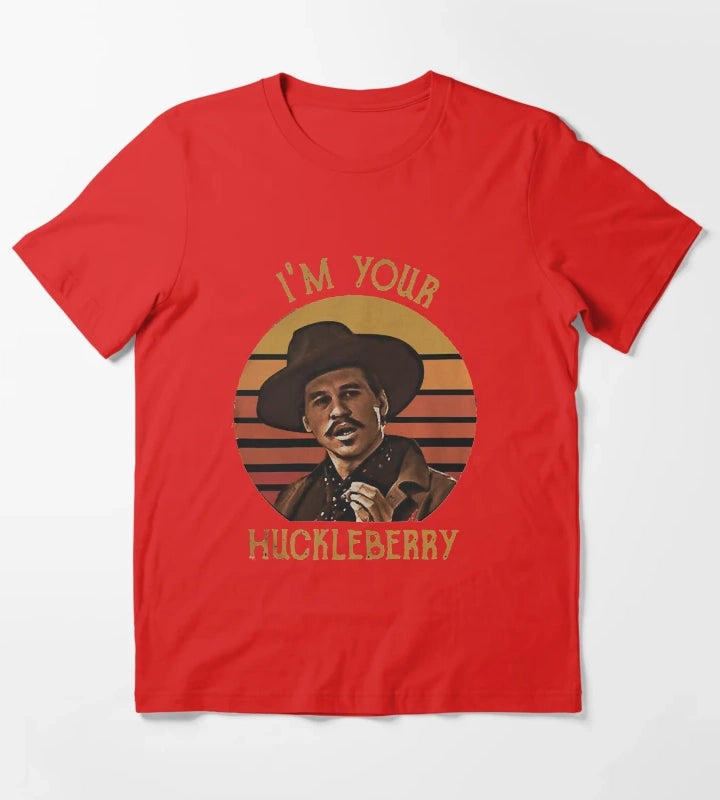 Women My Favorite Doc Holliday Tombstone IM Your Huckleberry Vintage MenS Retro Vintage T-Shirt Red