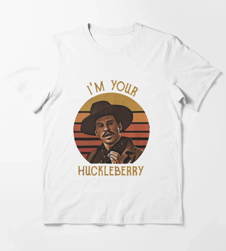 Women My Favorite Doc Holliday Tombstone IM Your Huckleberry Vintage MenS Retro Vintage T-Shirt White