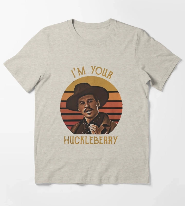 Women My Favorite Doc Holliday Tombstone IM Your Huckleberry Vintage MenS Retro Vintage T-Shirt Cream