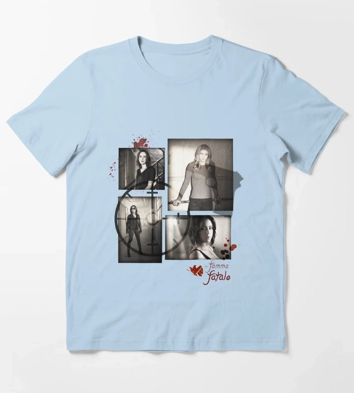 Women of SHIELD Femme Fatale T-Shirt Sky Blue