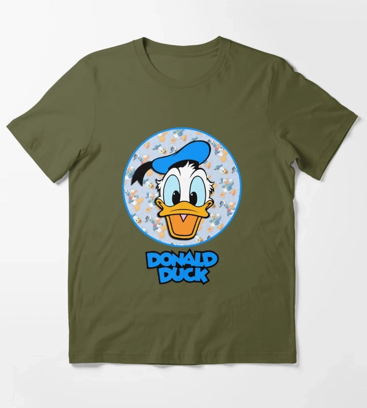 Wonderful Donald Duck design T-Shirt Olive Green