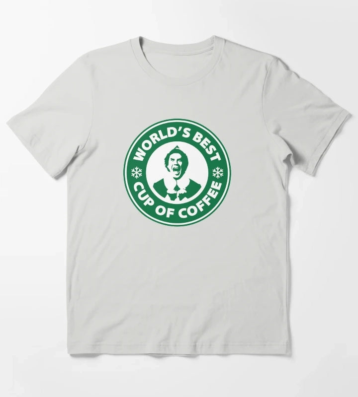 Worlds Best Cup of Coffee T-Shirt Light Grey