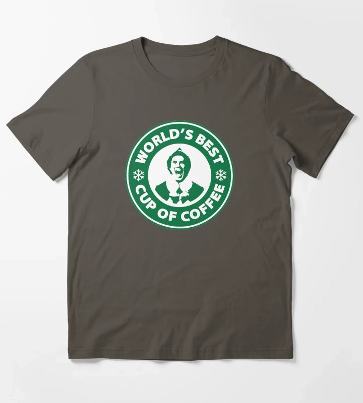 Worlds Best Cup of Coffee T-Shirt Dark Grey