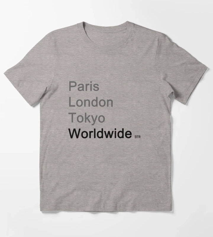 Worldwide Big Time Rush T-Shirt Heather Grey