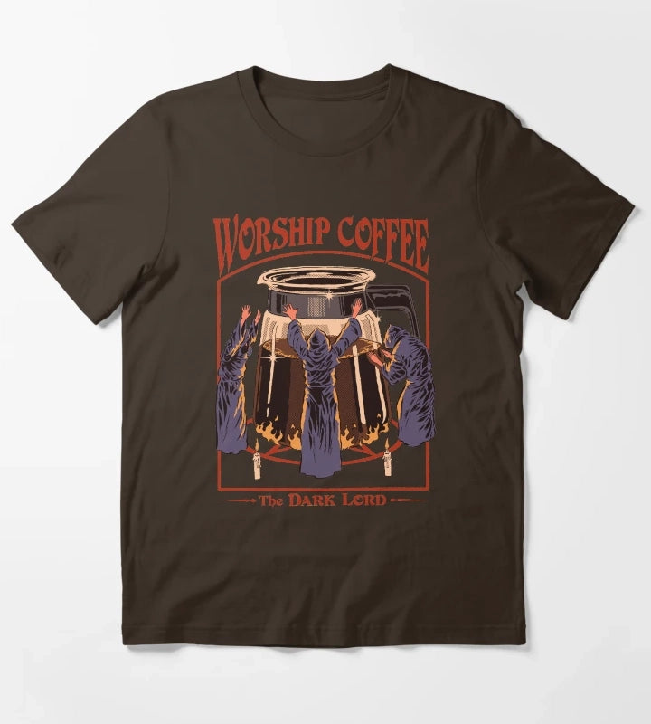 Worship Coffee T-Shirt Brown
