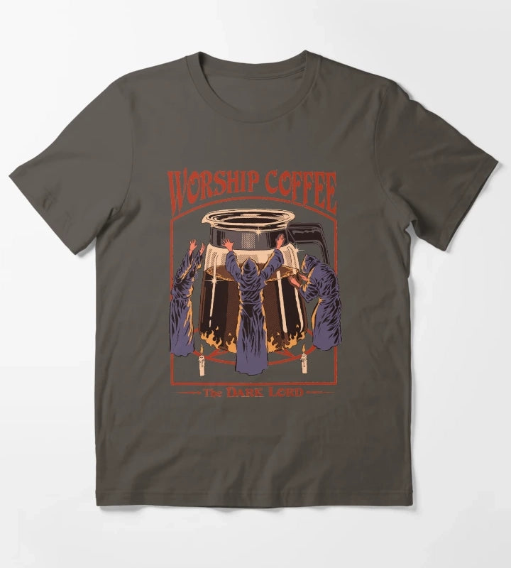 Worship Coffee T-Shirt Dark Grey