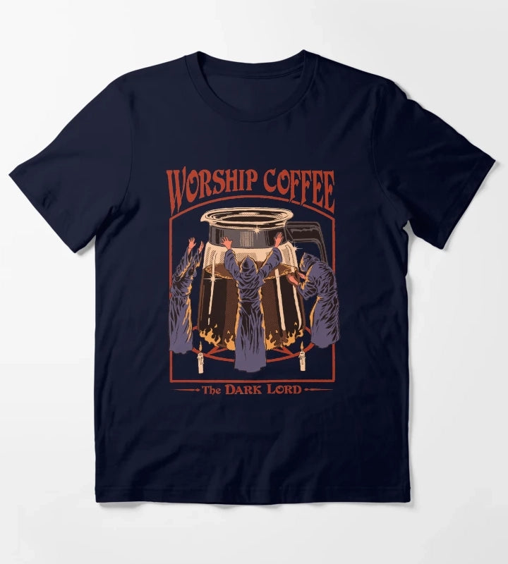Worship Coffee T-Shirt Navy