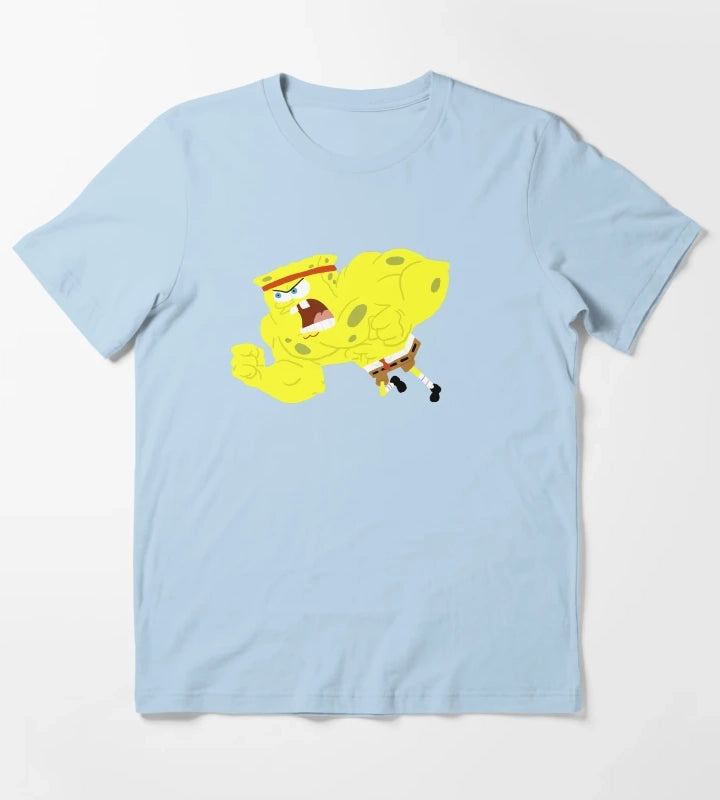 Wrestling Spongebob T-Shirt Sky Blue