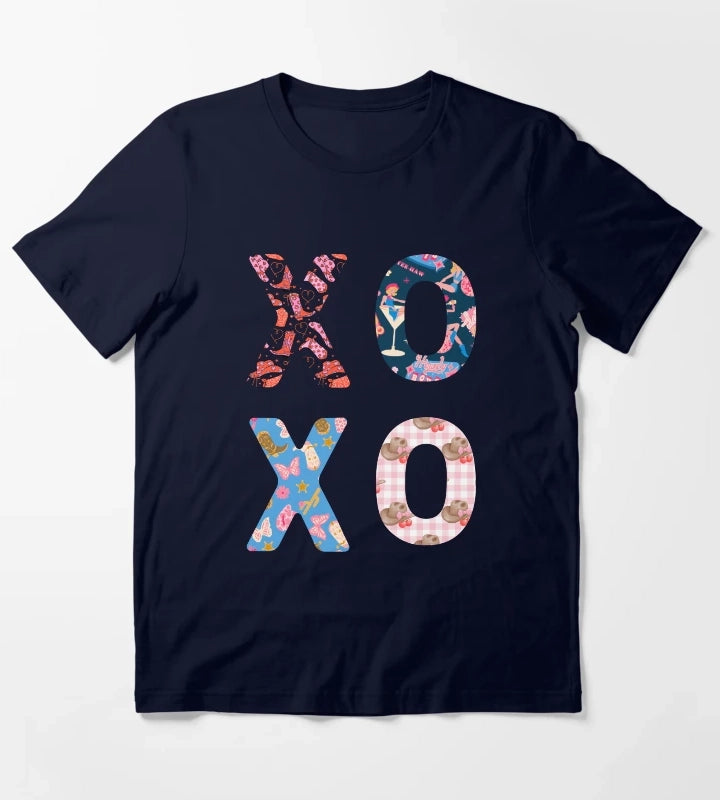XOXO Cowgirl Typography T-Shirt Navy