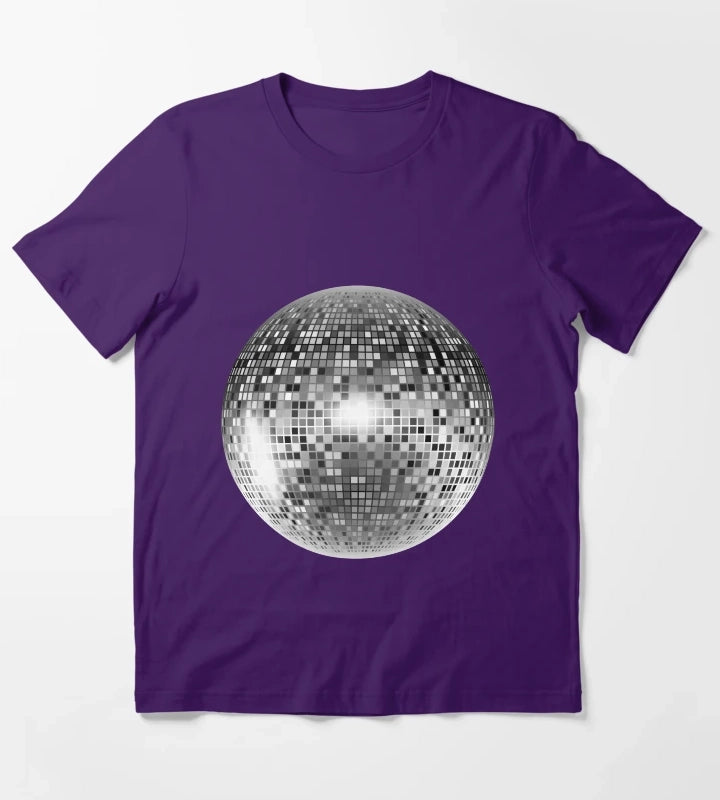 Y2K SHIMMERING DISCOBALL T-Shirt Purple