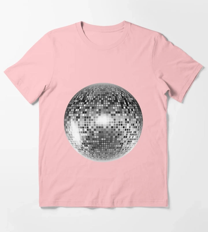 Y2K SHIMMERING DISCOBALL T-Shirt Dark Grey