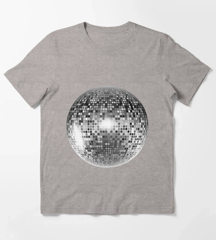 Y2K SHIMMERING DISCOBALL T-Shirt Heather Grey