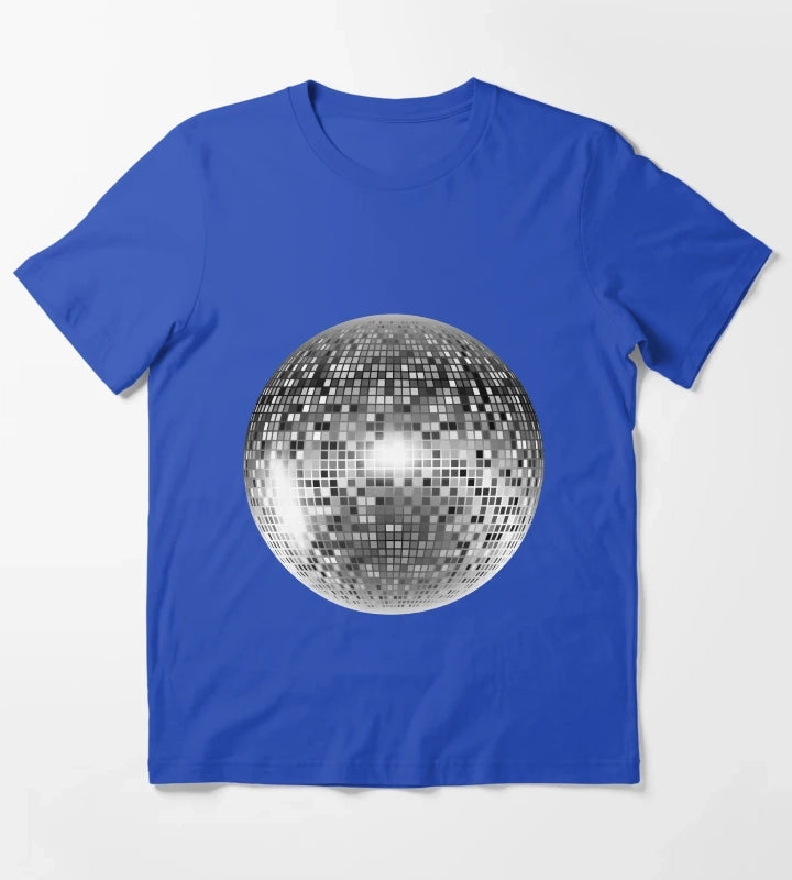 Y2K SHIMMERING DISCOBALL T-Shirt Blue