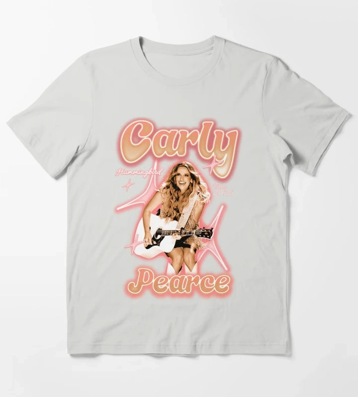 Y2k Pink Carly Pearce T-Shirt Light Grey