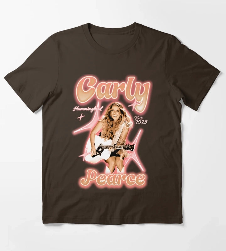 Y2k Pink Carly Pearce T-Shirt Brown