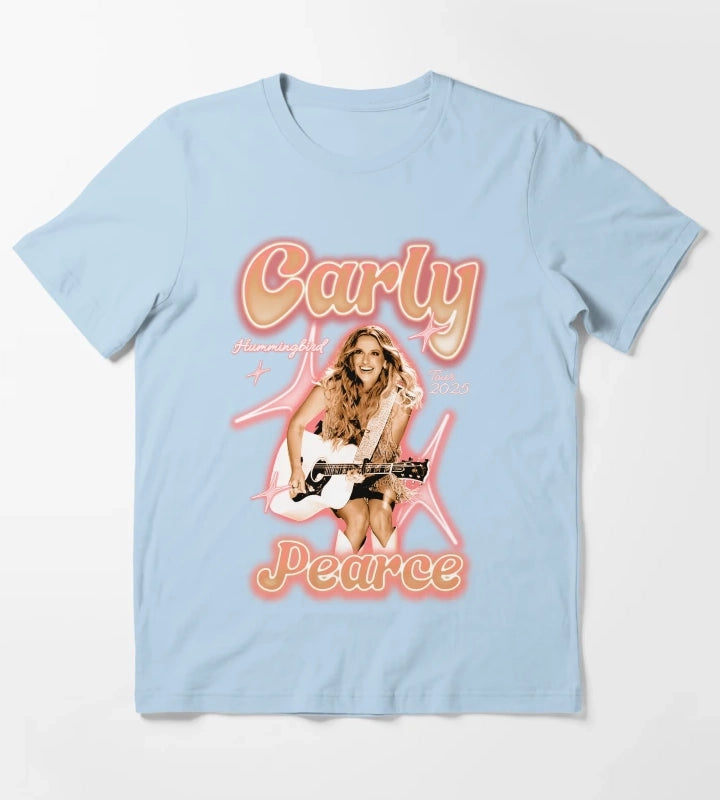Y2k Pink Carly Pearce T-Shirt Sky Blue