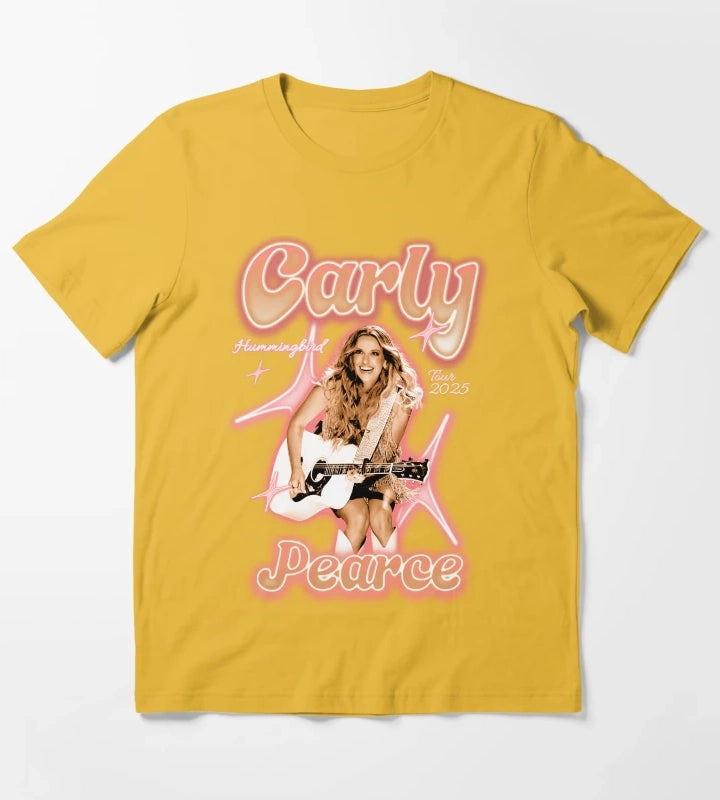 Y2k Pink Carly Pearce T-Shirt Yellow