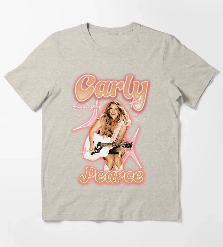 Y2k Pink Carly Pearce T-Shirt Cream