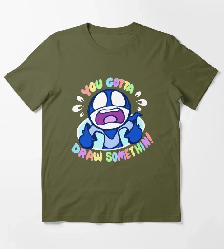 YOU GOTTA DRAW SOMETHIN T-Shirt Olive Green