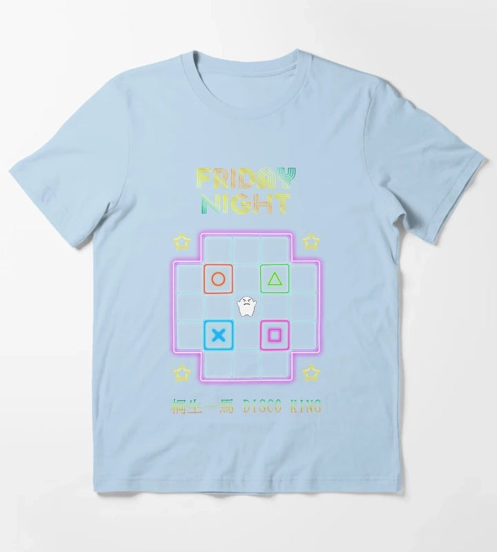Yakuza Friday Night Kiryu kazuma T-Shirt Sky Blue