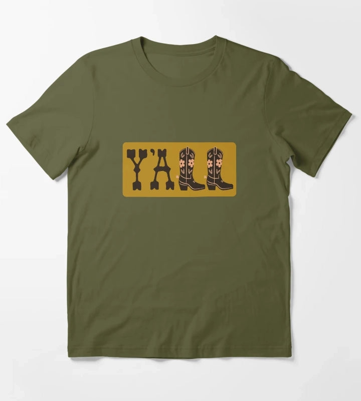 Yall T-Shirt Olive Green