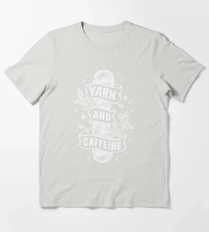 Yarn Caffeine White T-Shirt Light Grey