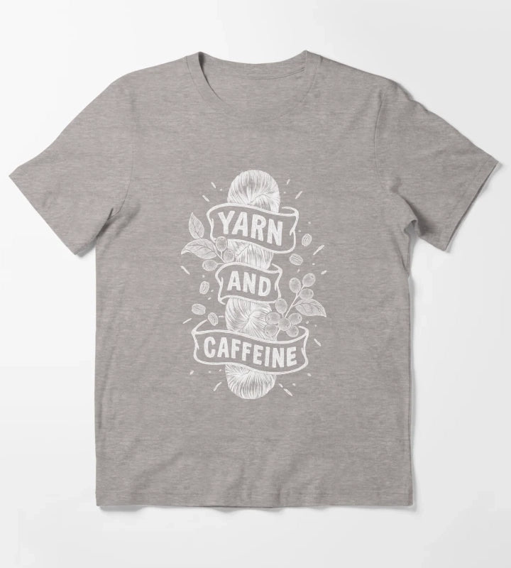 Yarn Caffeine White T-Shirt Heather Grey