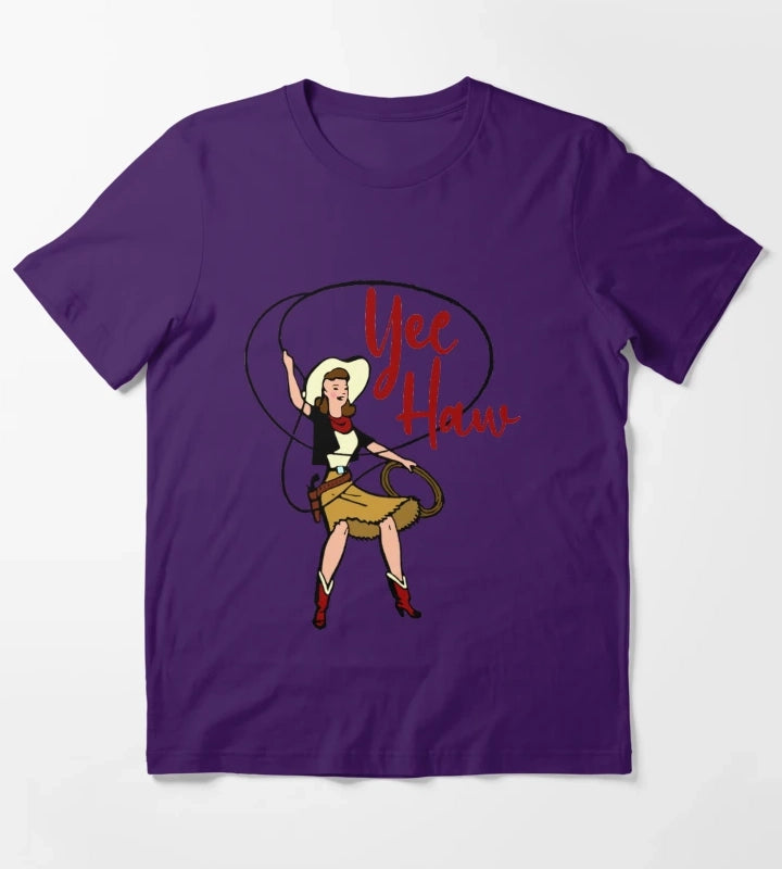 Yee Haw Cowgirl T-Shirt Purple
