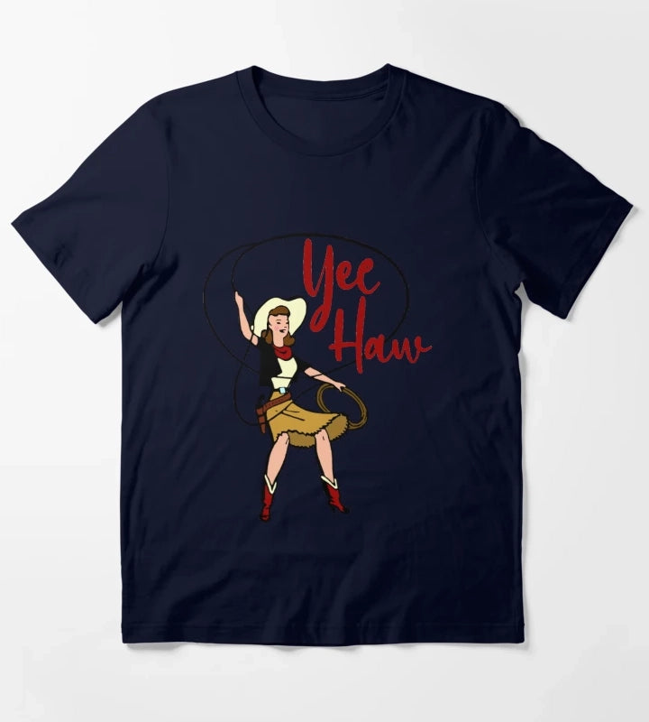 Yee Haw Cowgirl T-Shirt Navy