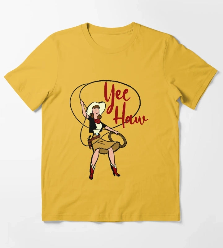 Yee Haw Cowgirl T-Shirt Yellow