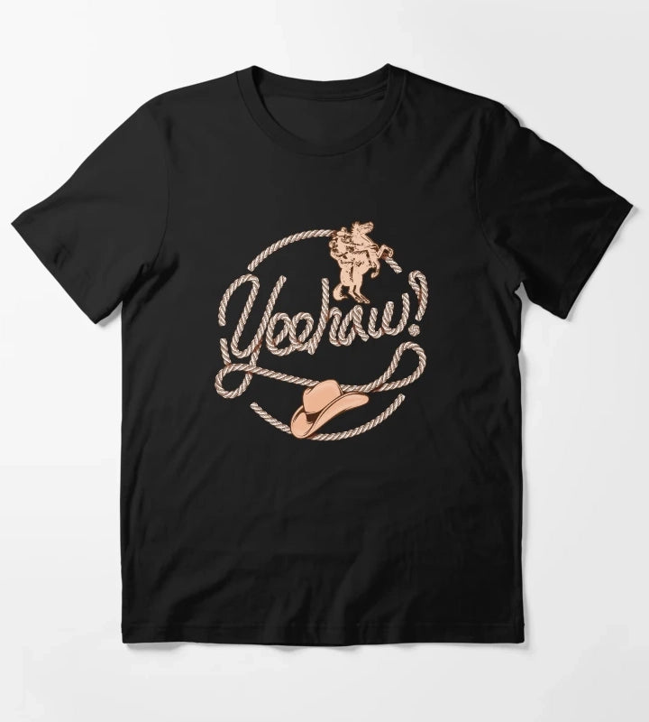 Yeehaw Cowboy Lasso Lariat Rope T-Shirt