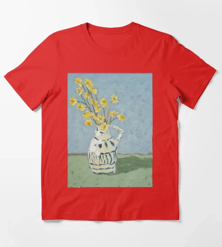 Yellow Daisies T-Shirt Red