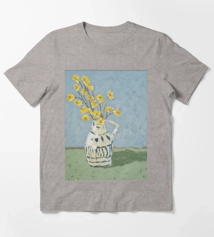 Yellow Daisies T-Shirt Heather Grey