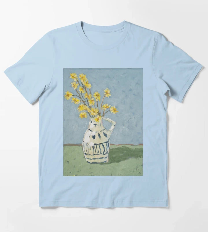 Yellow Daisies T-Shirt Sky Blue