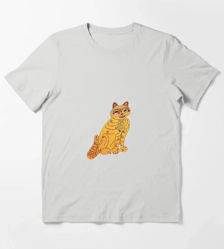 Yellow cat T-Shirt Light Grey