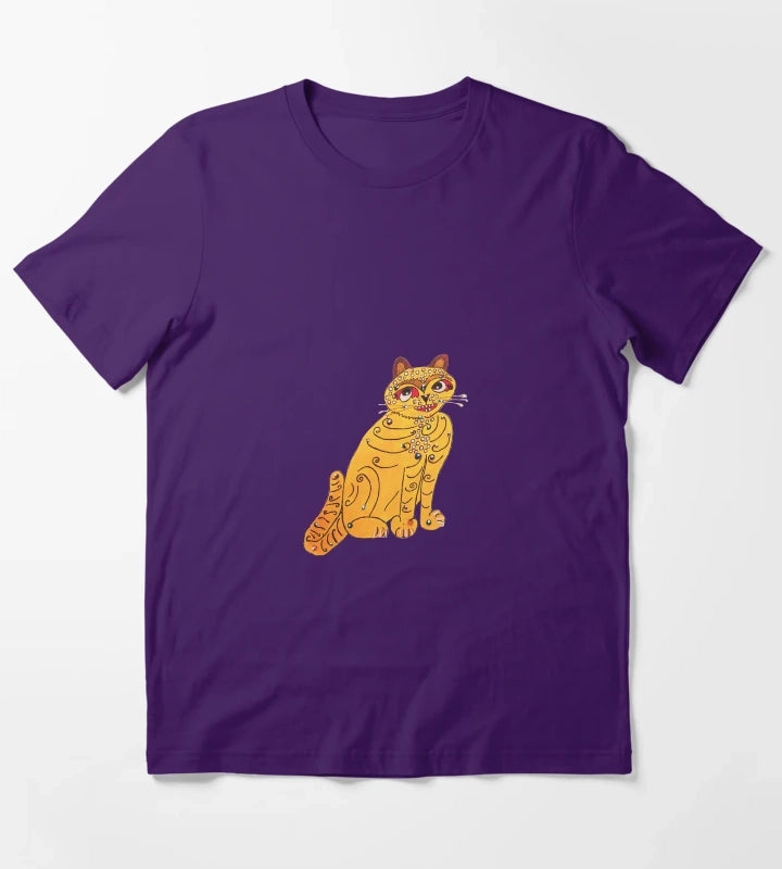 Yellow cat T-Shirt Purple