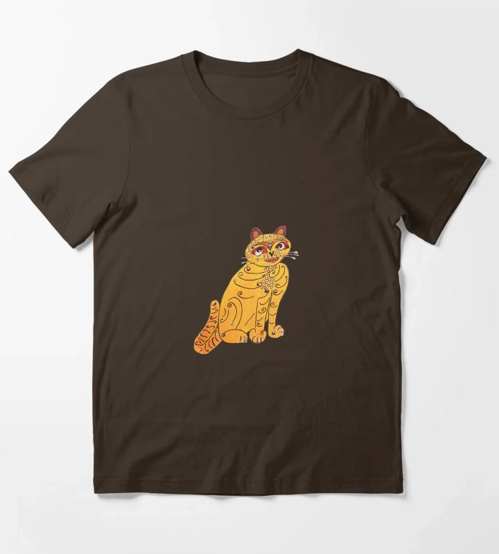 Yellow cat T-Shirt Brown