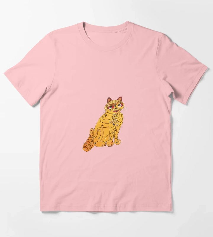 Yellow cat T-Shirt Dark Grey