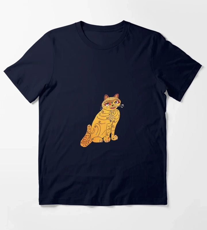 Yellow cat T-Shirt Navy