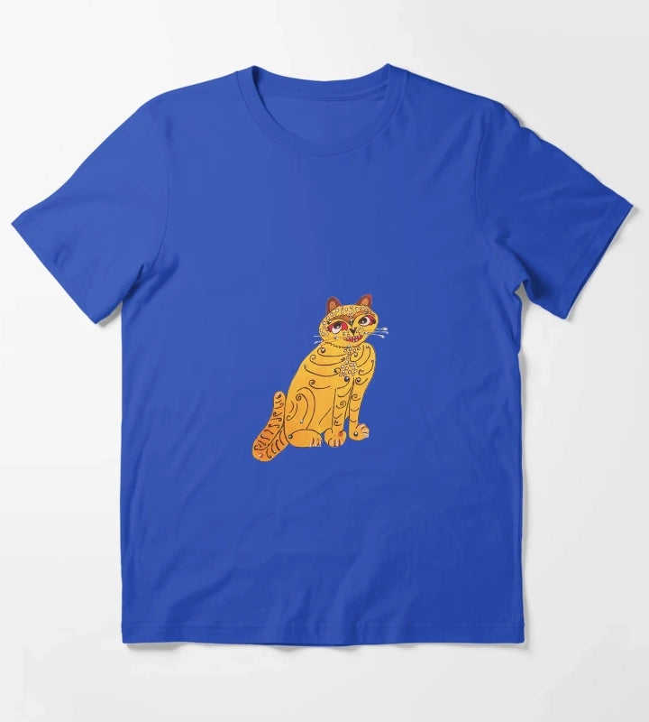 Yellow cat T-Shirt Blue