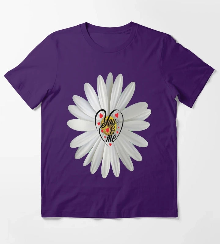 You and Me Daisy Heart T-Shirt Purple