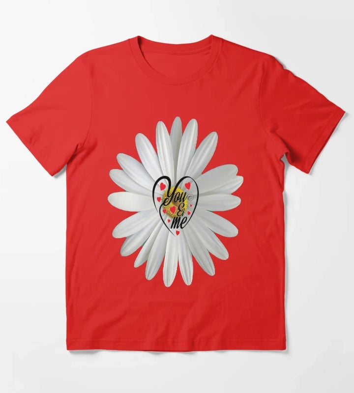 You and Me Daisy Heart T-Shirt Red