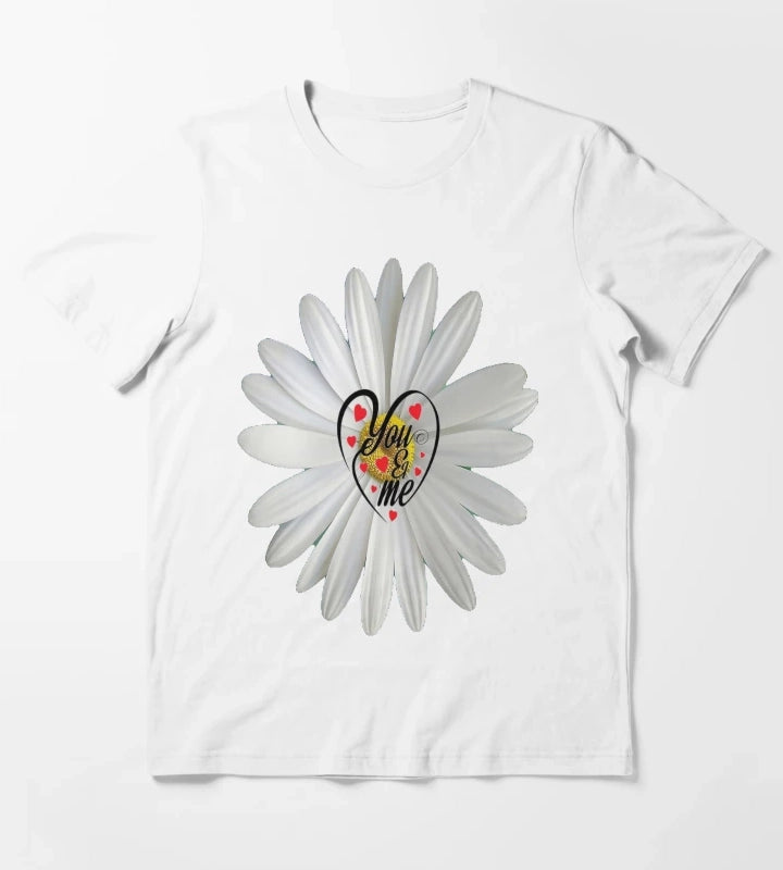 You and Me Daisy Heart T-Shirt White