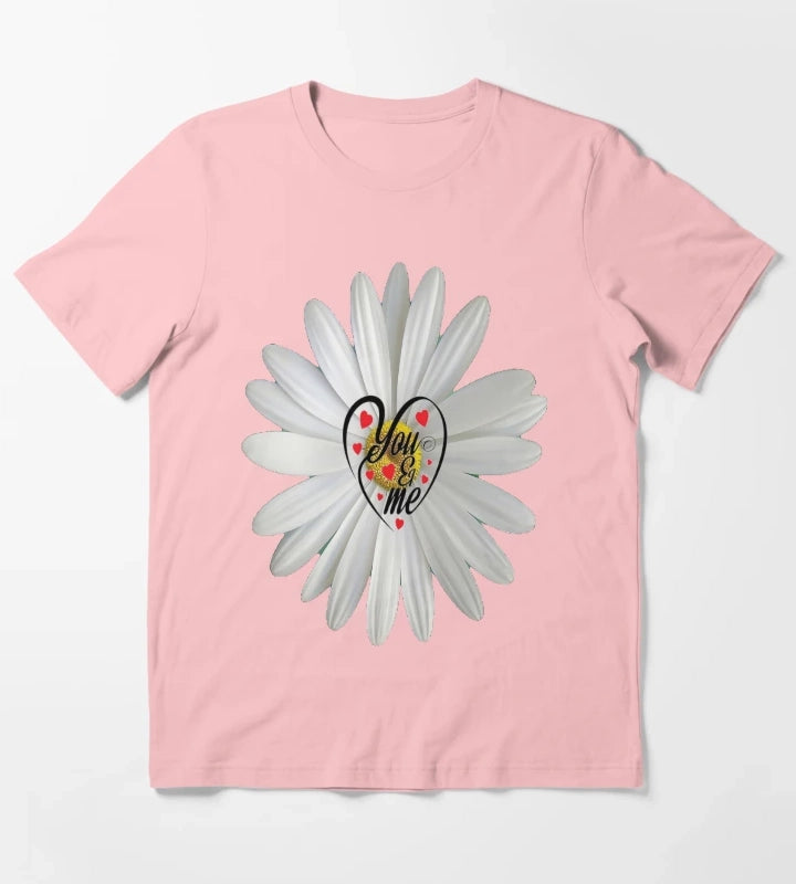 You and Me Daisy Heart T-Shirt Dark Grey